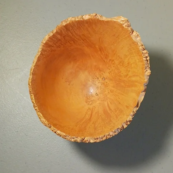 Box Elder Wood Bowl Hand Carved One-of-a-kind #eshopchicago Wooden Turned Art - Picture 3 of 7